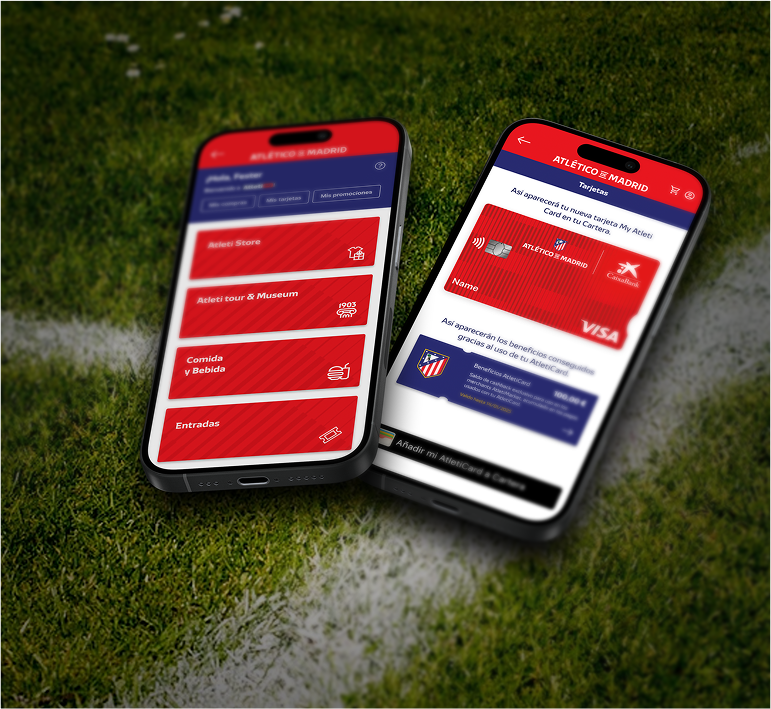 Atlético de Madrid mobile app interface